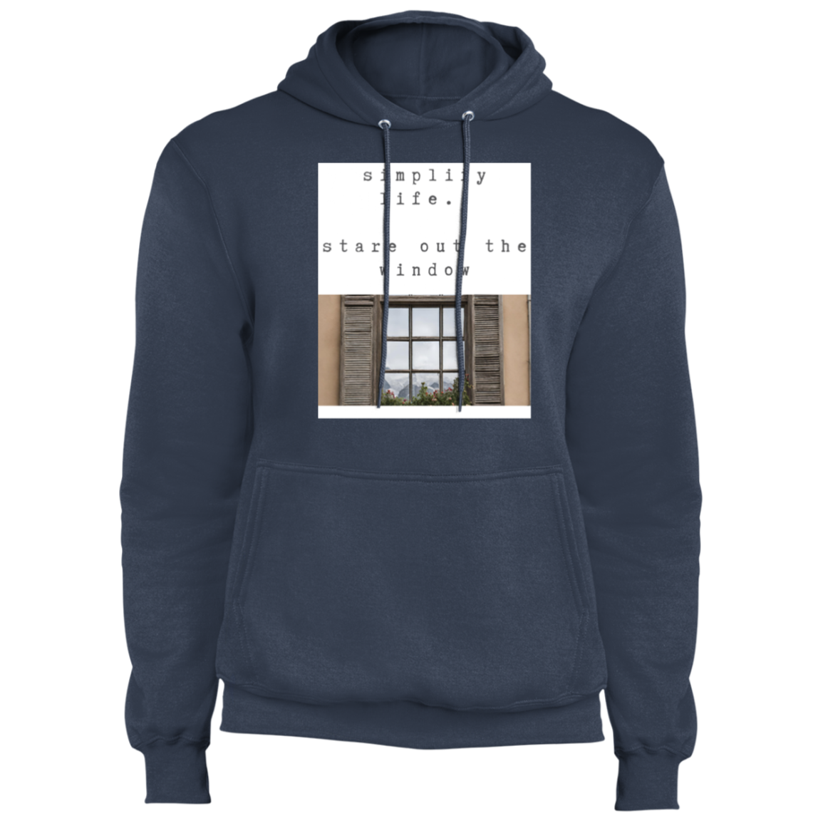 Stare Out The Window Fleece Pullover Hoodie