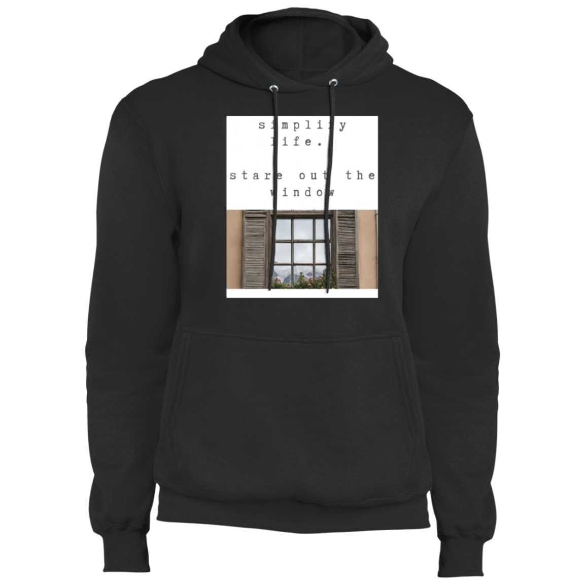 Stare Out The Window Fleece Pullover Hoodie