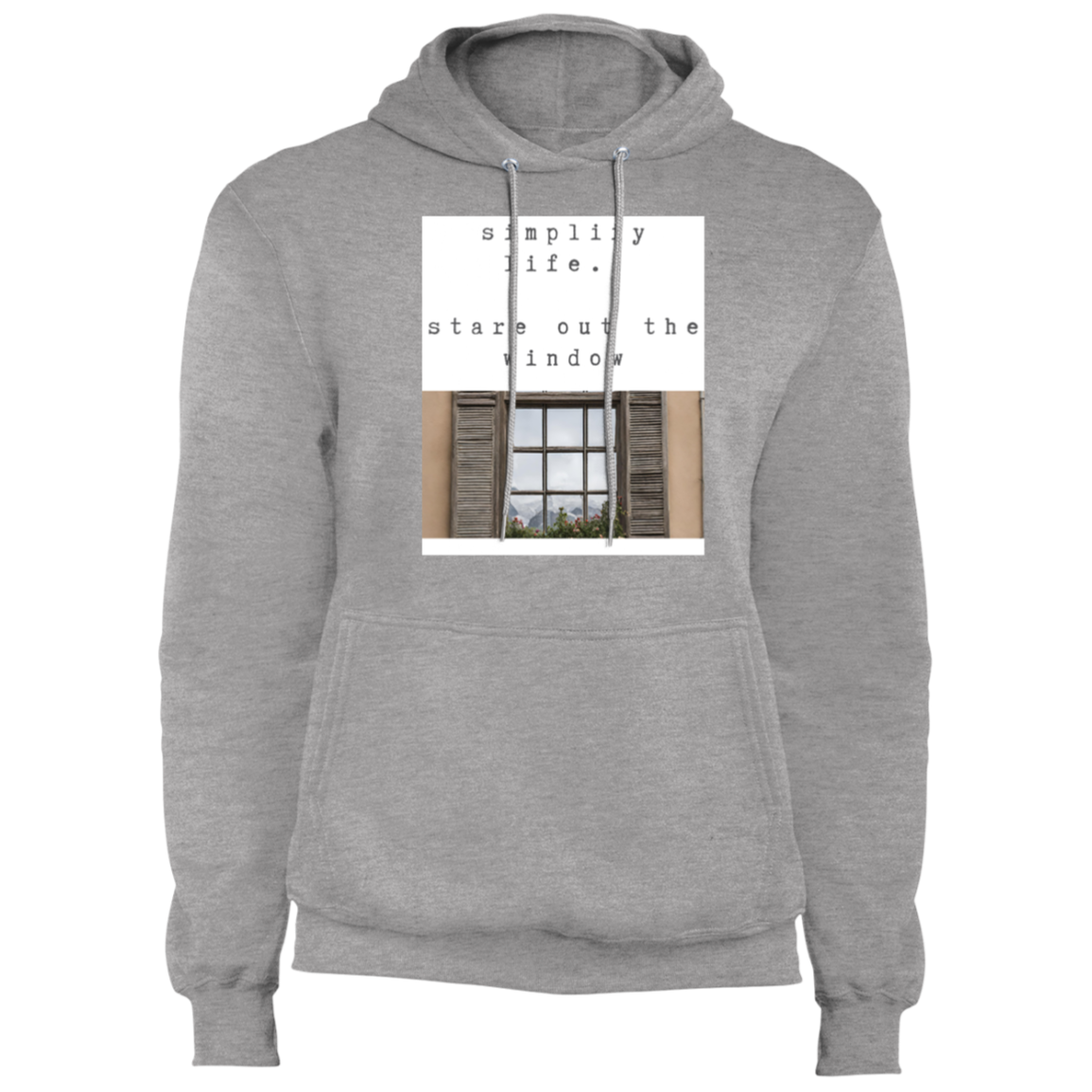 Stare Out The Window Fleece Pullover Hoodie