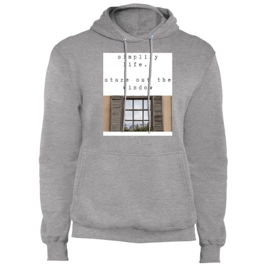 Stare Out The Window Fleece Pullover Hoodie