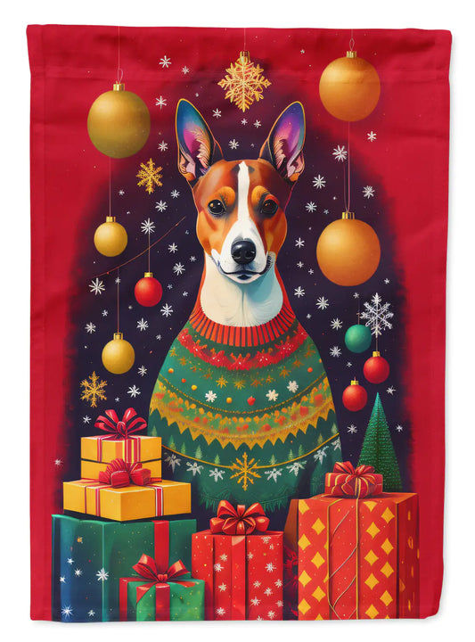 Basenji Holiday Christmas Garden Flag