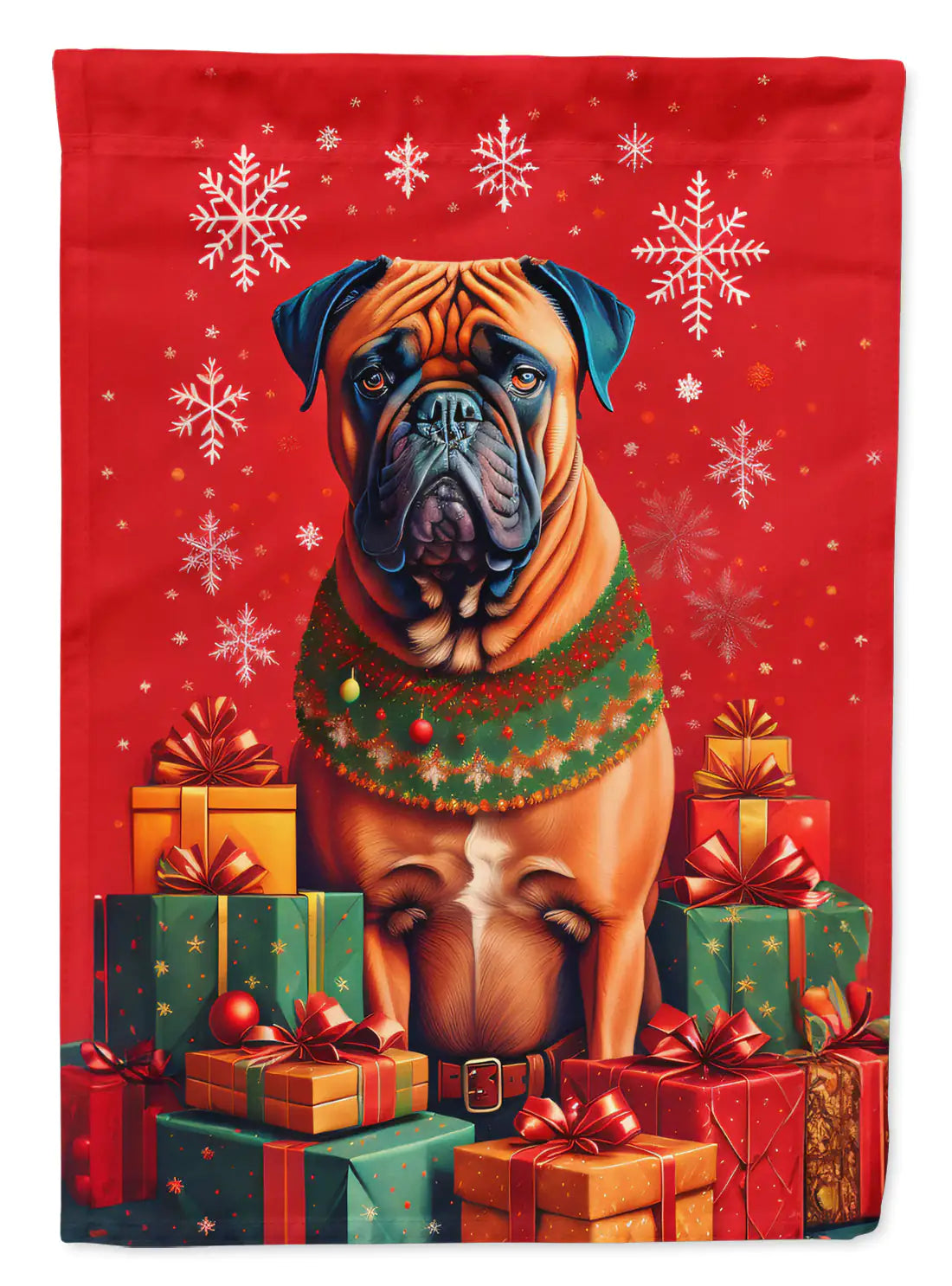 Bullmastiff Holiday Christmas Garden Flag