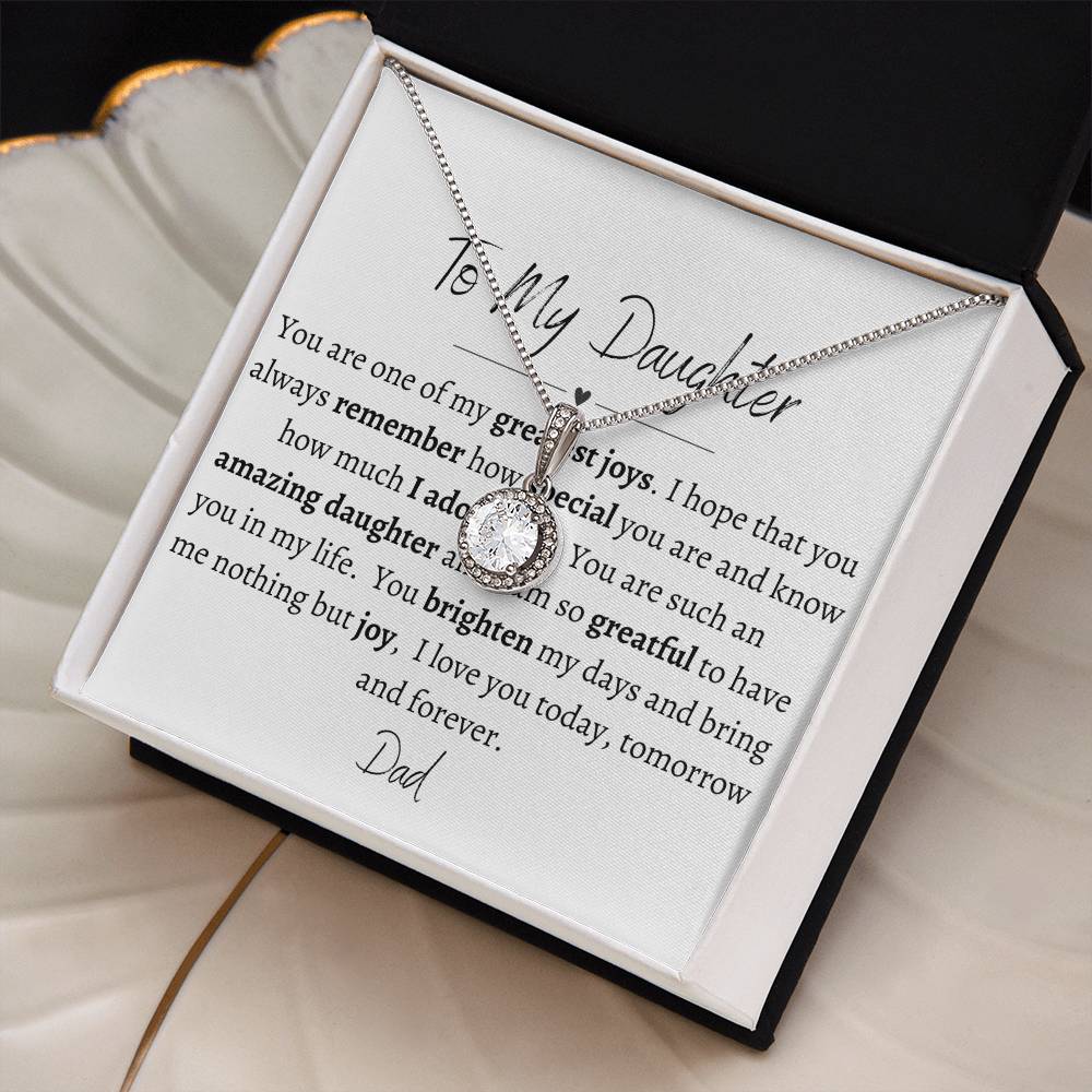 DAUGHTER ETERNAL NECKLACE WITH MESSAGE CARD