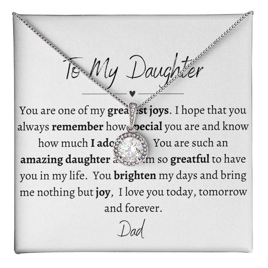 DAUGHTER ETERNAL NECKLACE WITH MESSAGE CARD