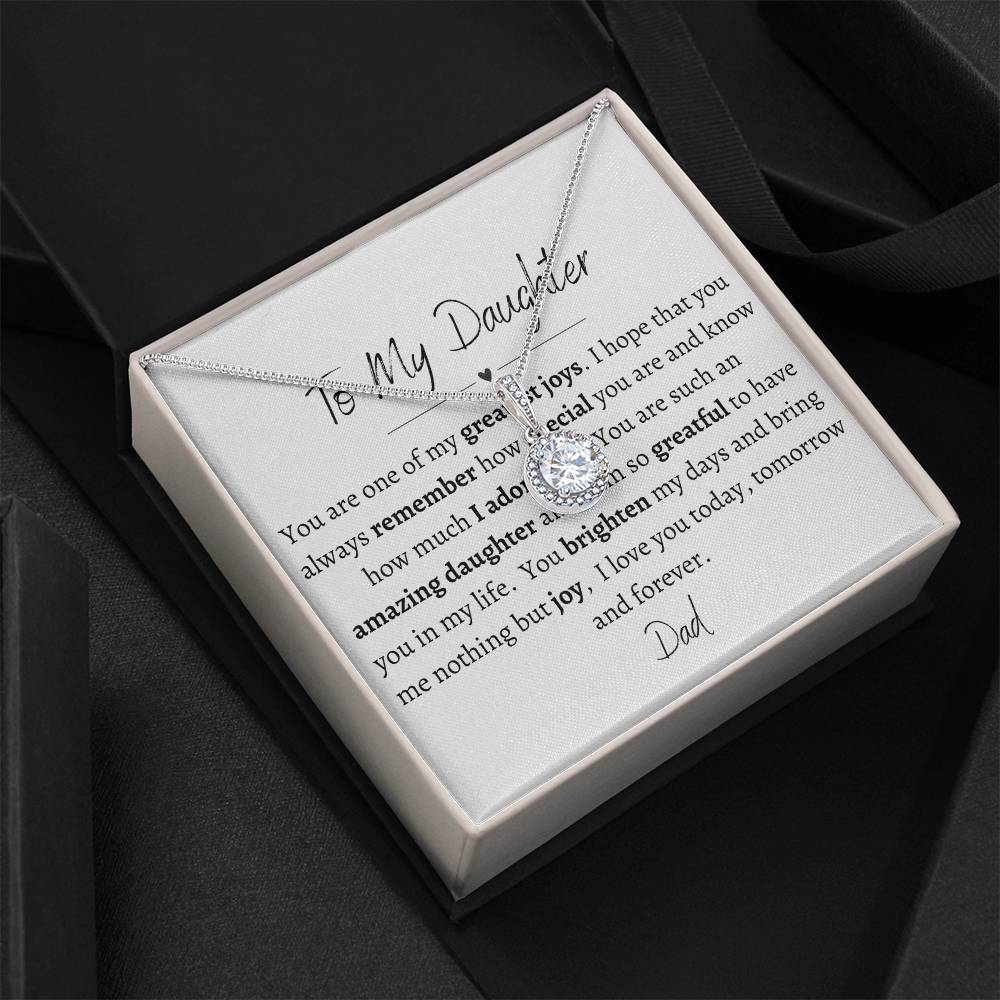 DAUGHTER ETERNAL NECKLACE WITH MESSAGE CARD