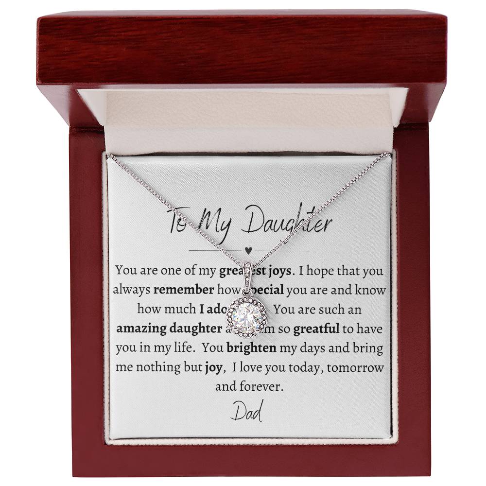 DAUGHTER ETERNAL NECKLACE WITH MESSAGE CARD