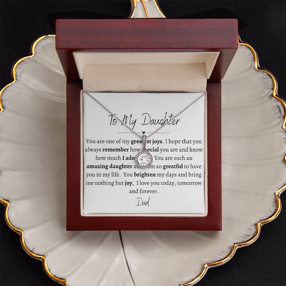 DAUGHTER ETERNAL NECKLACE WITH MESSAGE CARD