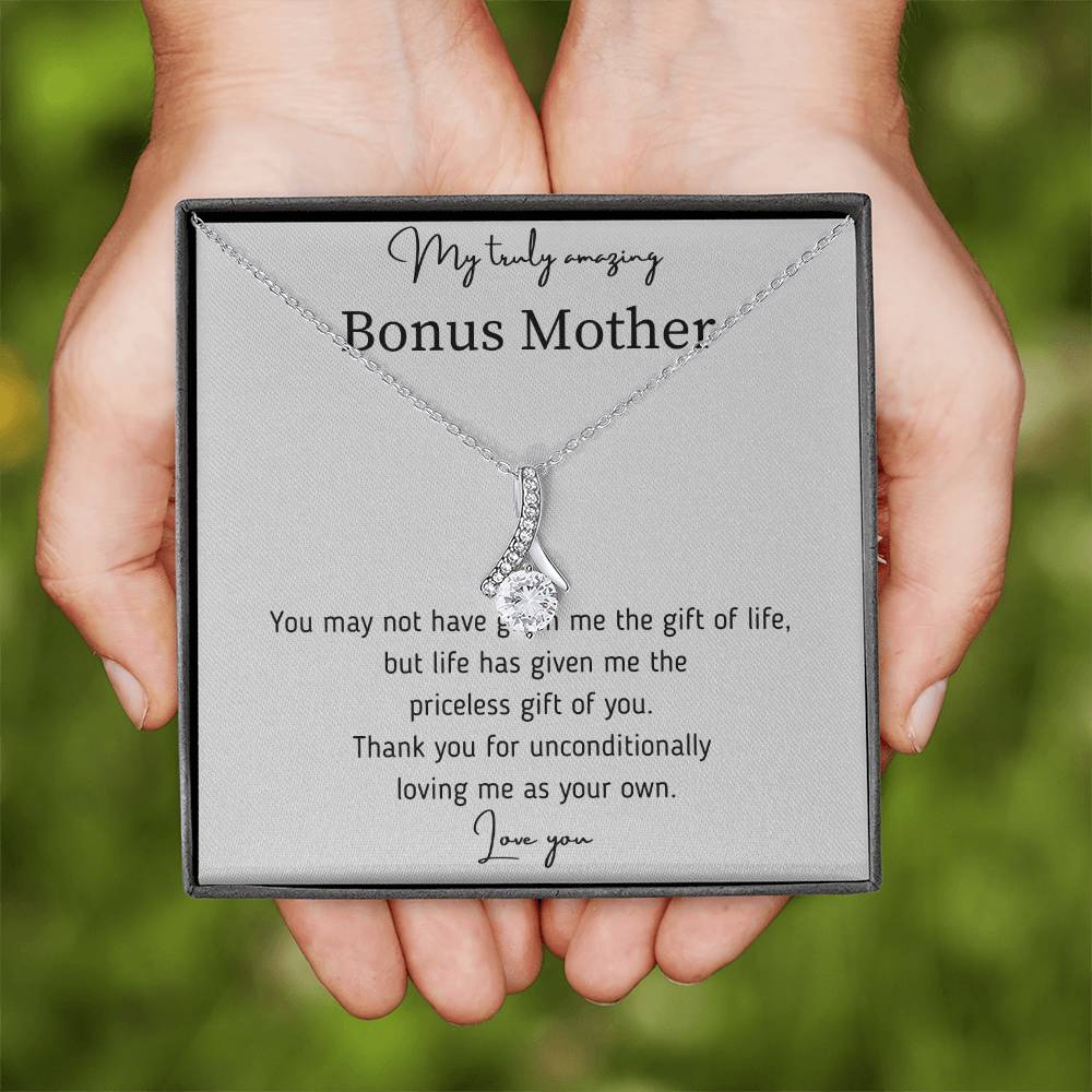 Alluring Necklace with Love for Bonus Mom? Birthdays/ Mothers day