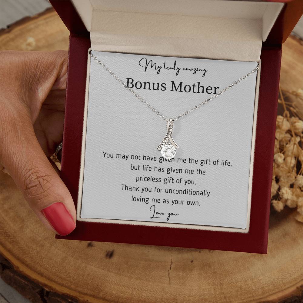 Alluring Necklace with Love for Bonus Mom? Birthdays/ Mothers day