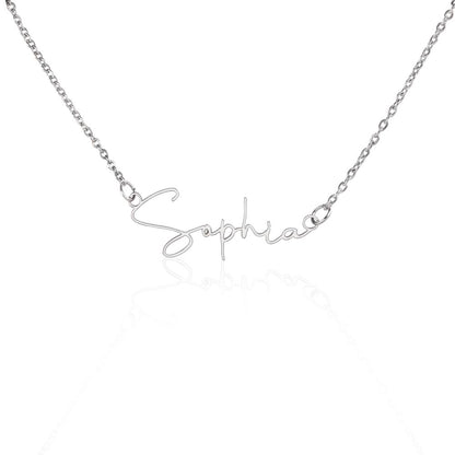 Elegant Signature Personalized Necklace