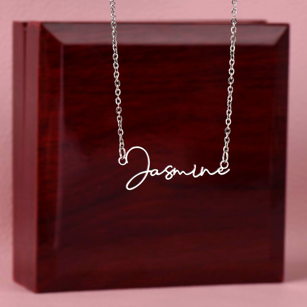 Elegant Signature Personalized Necklace