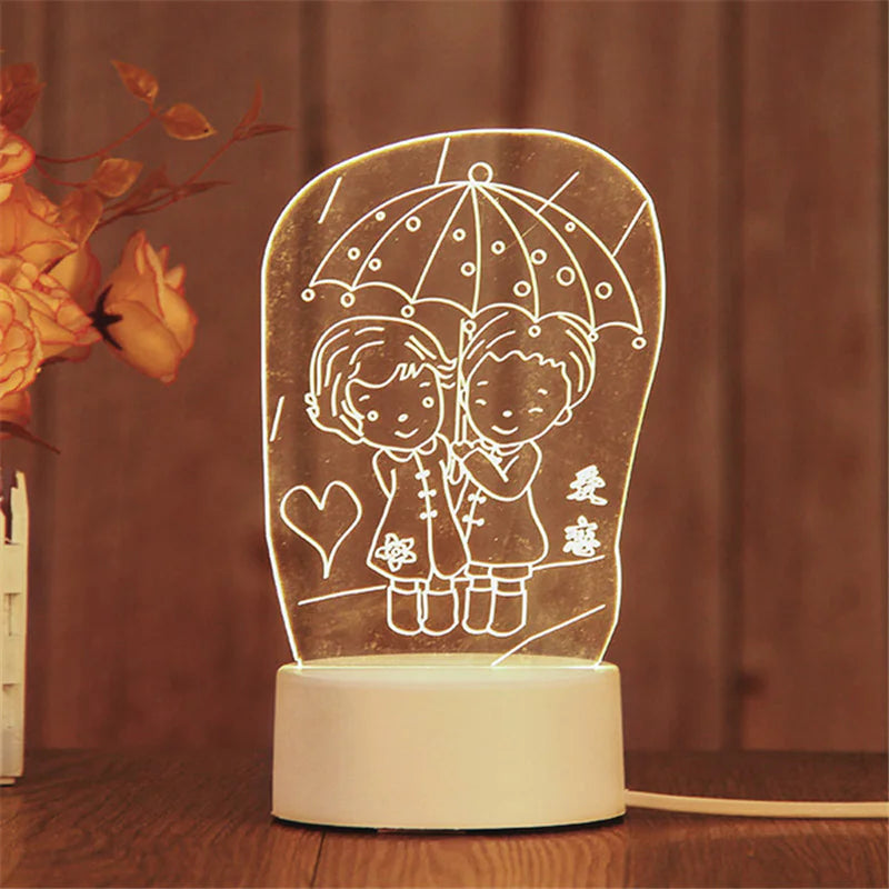 3D LED Night Light Lamp